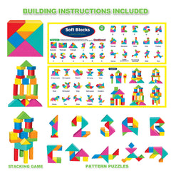 Pairez Toys includes a color-painted building guide to support preschool-inspired activities.