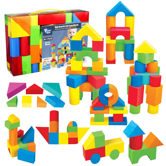 Pairez Toys foam building blocks 81 pieces for creative play and learning