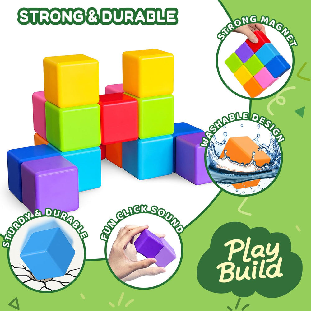 Pairez Toys eight-color magnetic blocks enable bright sorting and creative building.