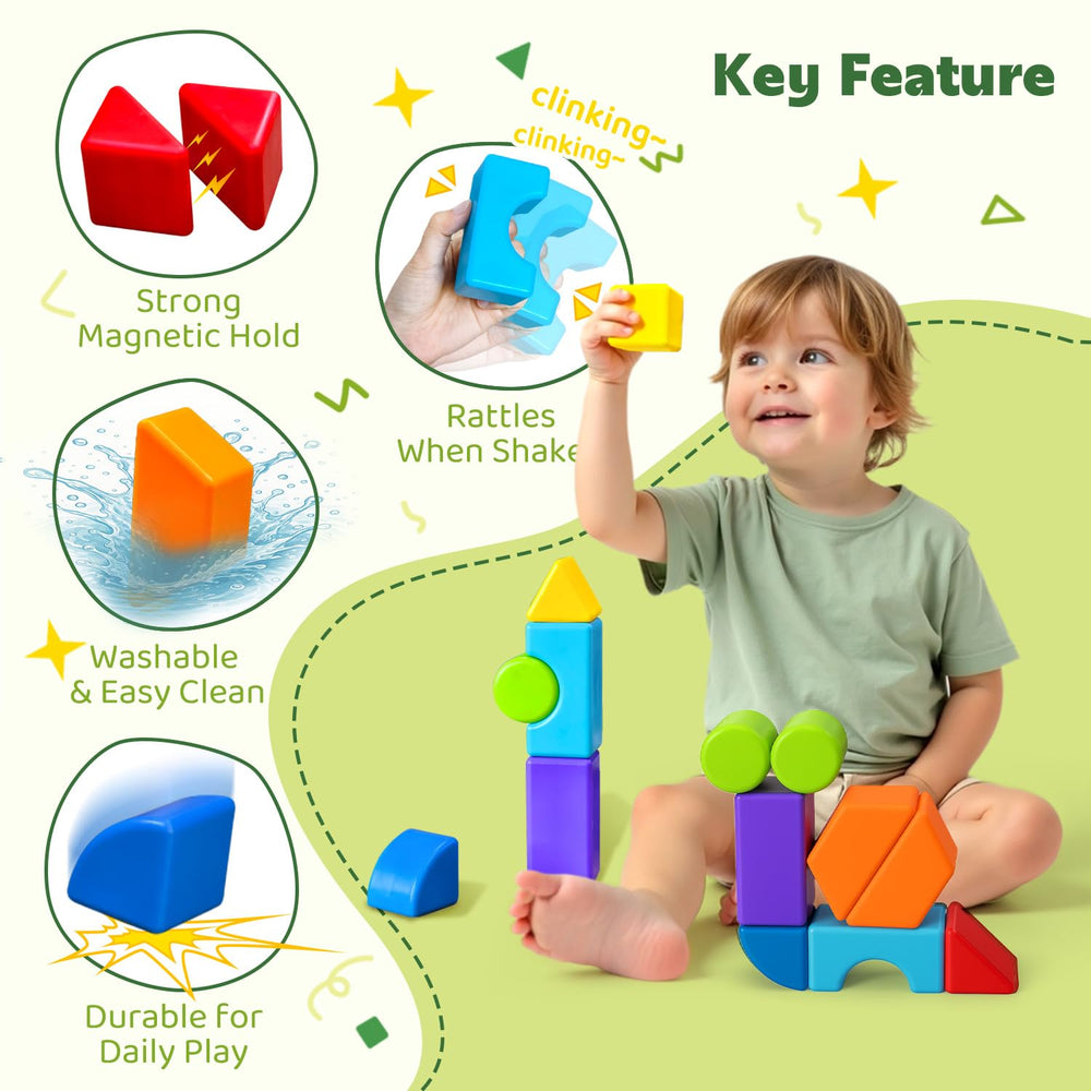 Pairez Toys magnetic blocks strong magnets enabling stable 3D builds