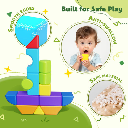 Pairez Toys bright colors close-up showing easy-grip pieces