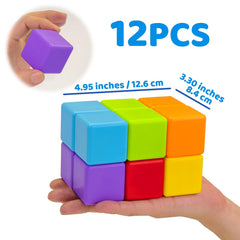 Pairez Toys magnetic blocks rounded edges reduce snag hazards during play.