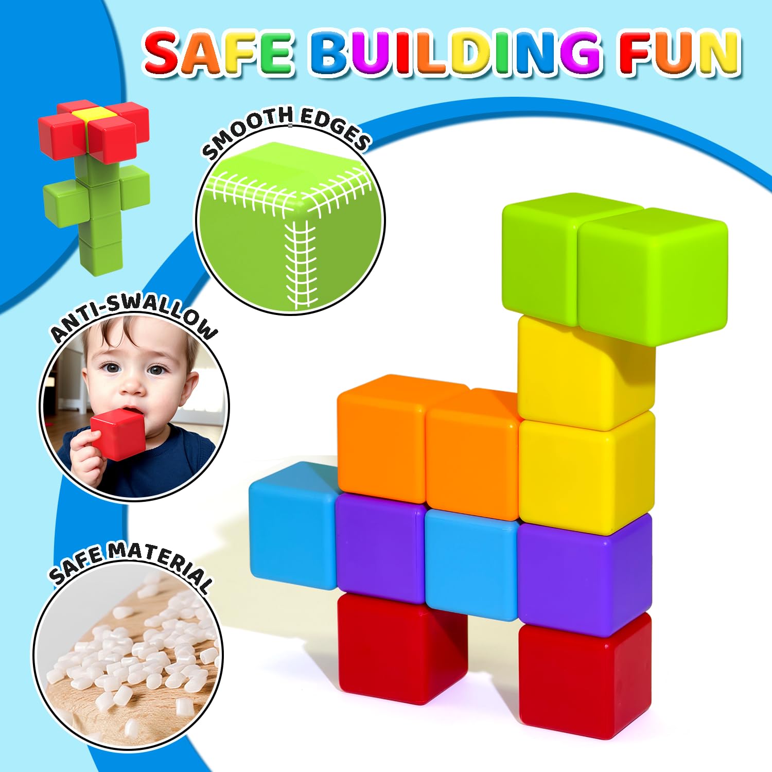 Pairez Toys magnetic blocks rainbow colors inspire creative stacking play.