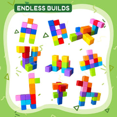 Pairez Toys Montessori-inspired blocks support sensory exploration and fine motor skills.