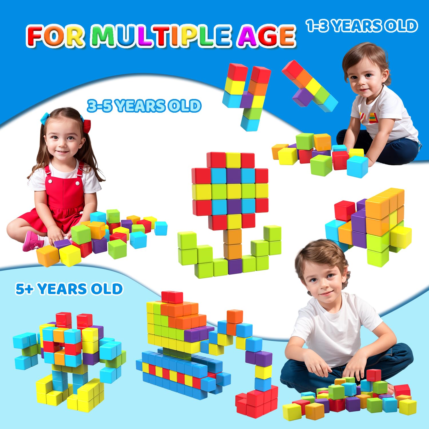 Pairez blocks with rounded edges designed for safe toddler handling