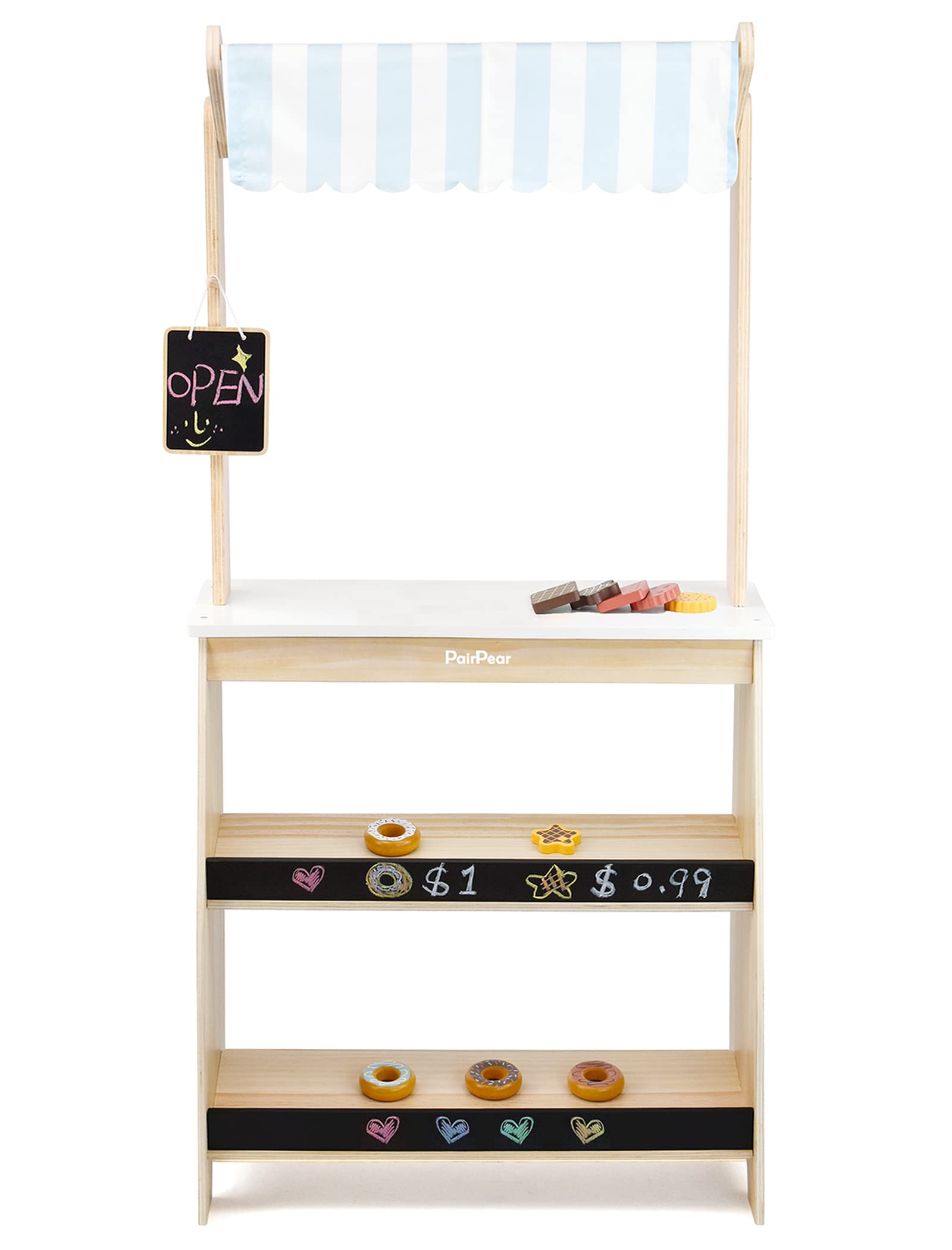 PairPear Lemonade Stand front view to inspire imaginative shopping play