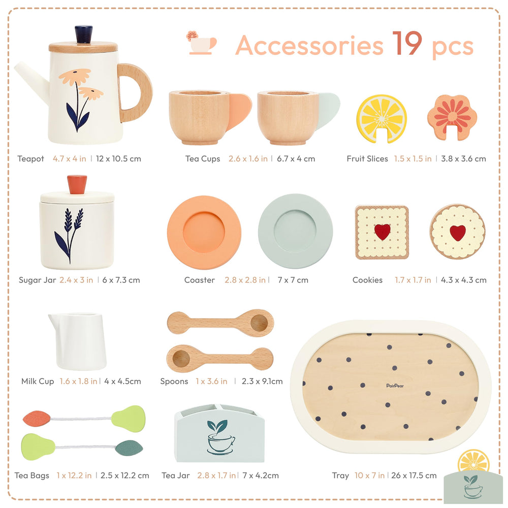 PairPear tea bags, cookies, and lemon slices for pretend snacks