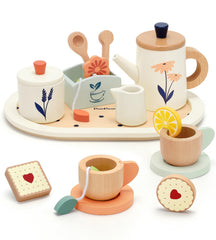 PairPear tea set tray with accessories supports easy, shared play