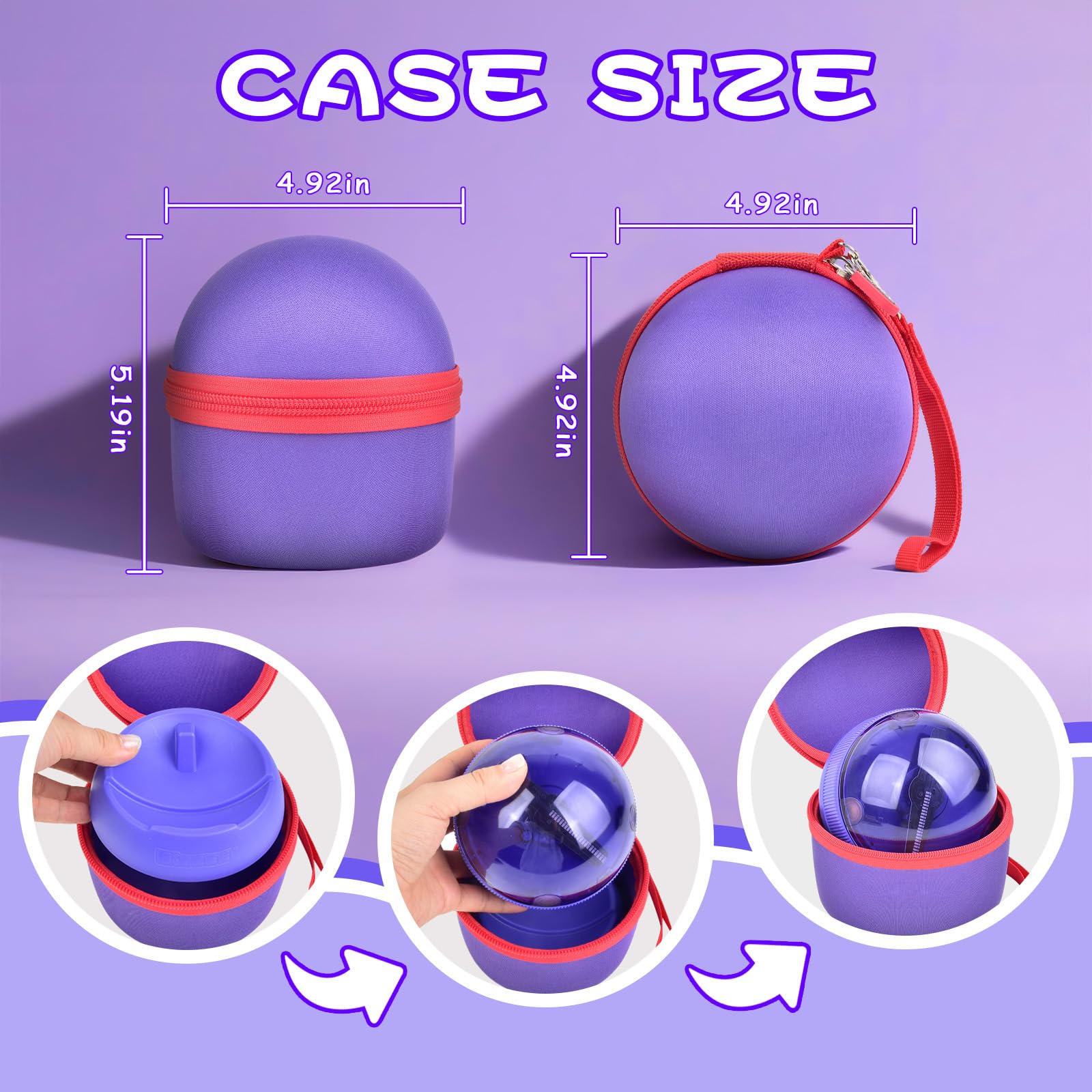 PAIYULE Bitzee Case snug-fit compartment cushions the toy during transport.