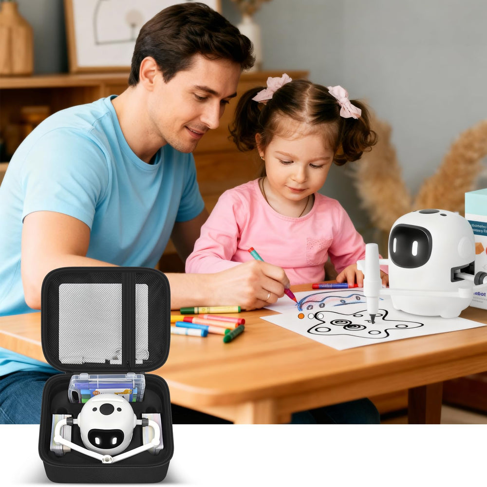 PAIYULE drawing robot carrying case ready for travel and playdates