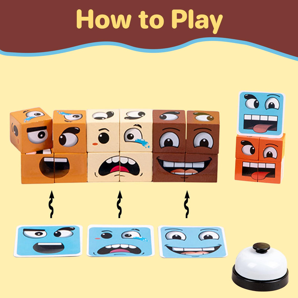 Pajojoqa Face Blocks pattern match, supports visual perception and strategic thinking.