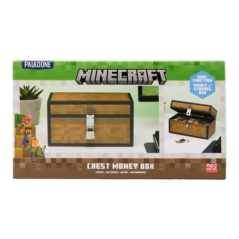 Paladone Minecraft Chest Money Box gift-ready packaging encourages gifting