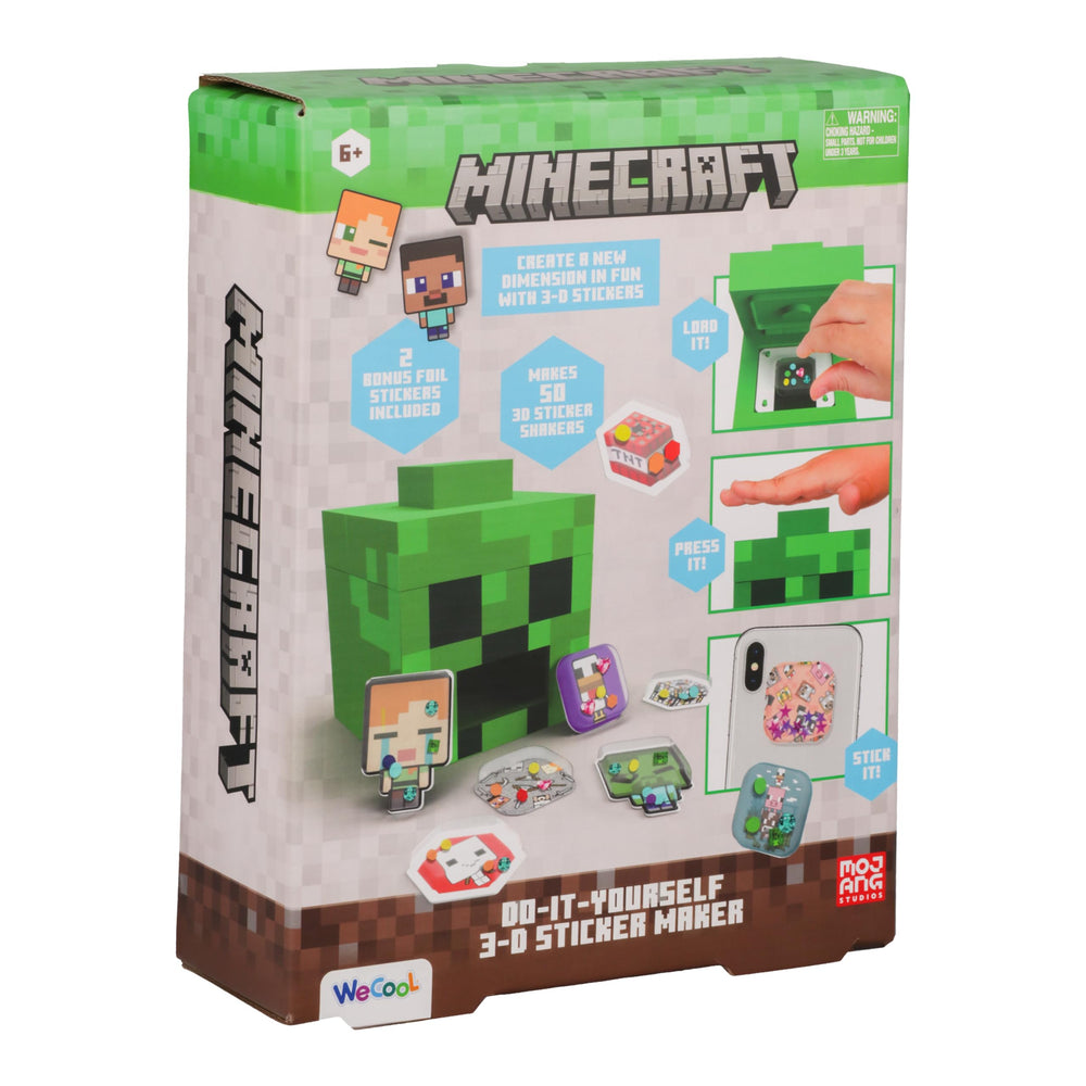 Paladone WeCool Minecraft Creeper 3D Sticker Maker front view for quick creative projects