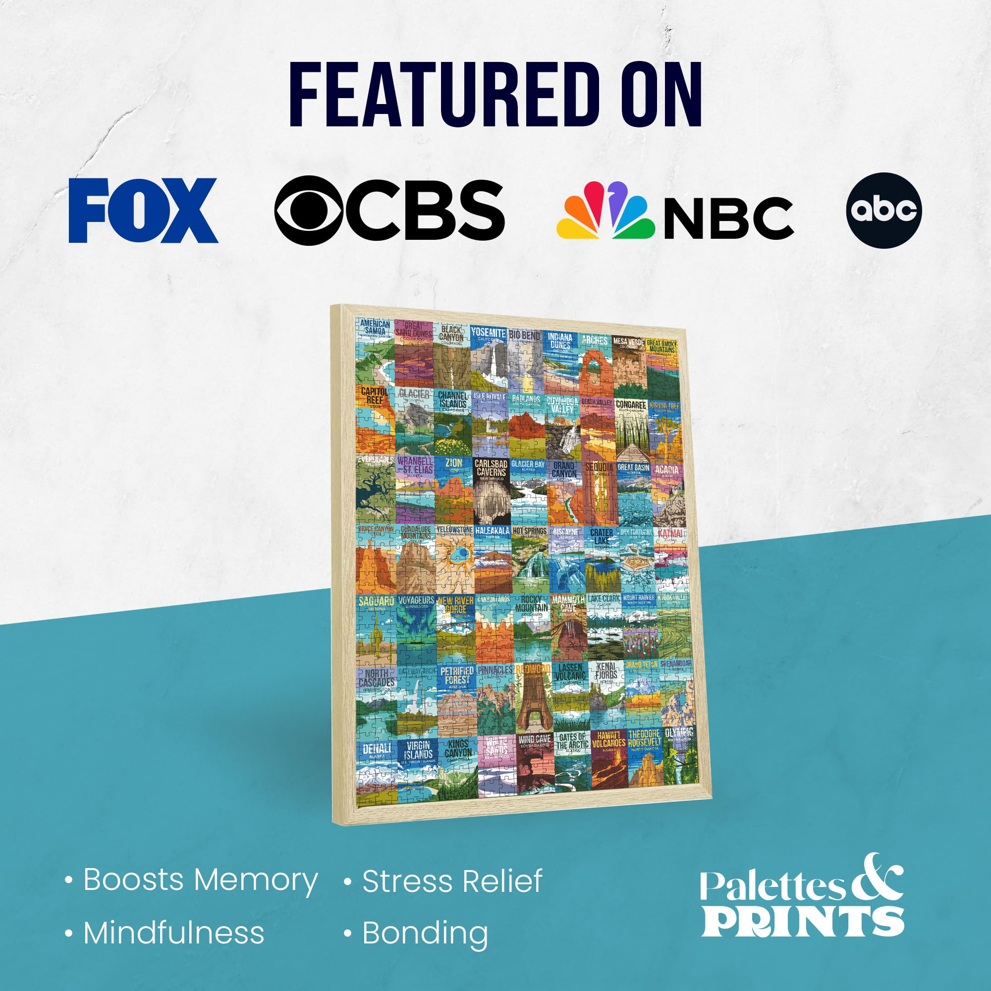 Palettes and Prints National Parks Puzzle Zion illustration offers immersive focus for nature lovers.
