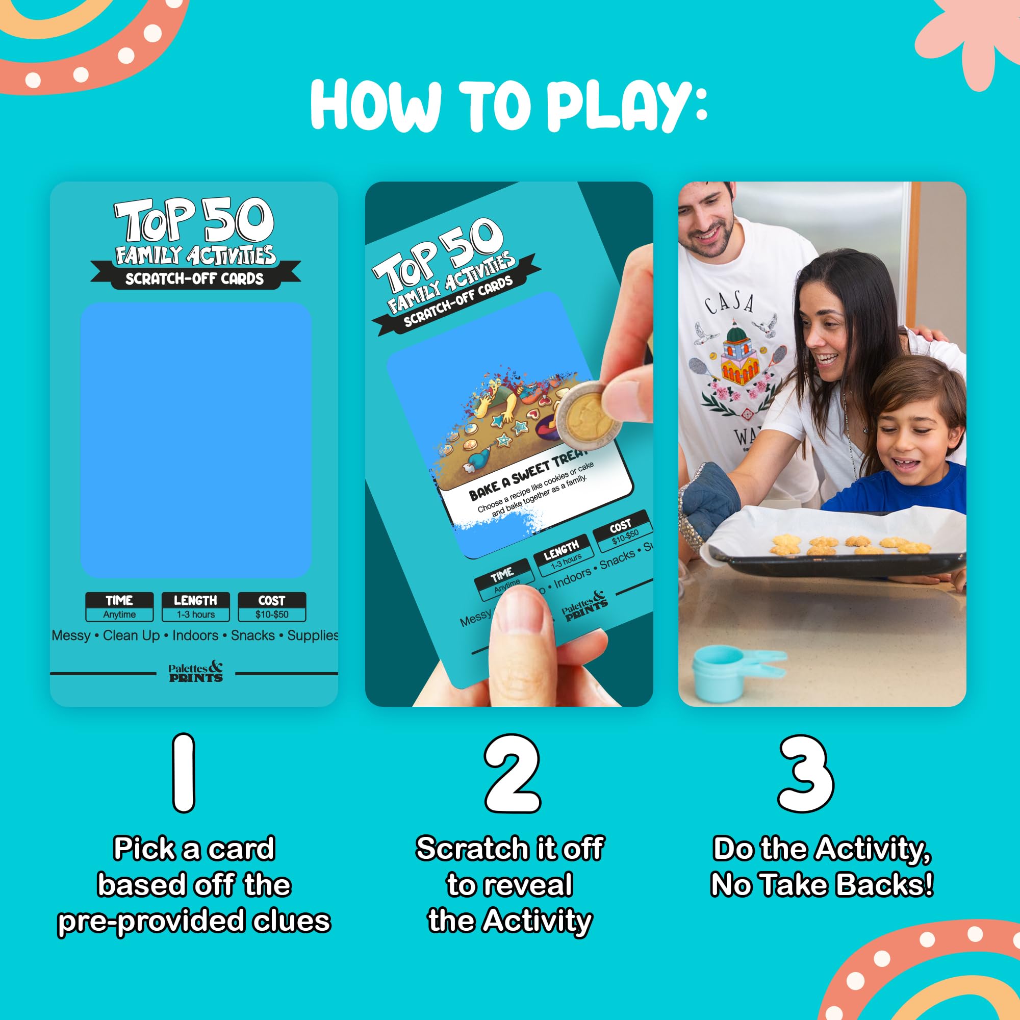 Palettes and Prints promotes active, cooperative play across generations.
