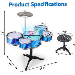 PaLeyFer 15-piece kit with cymbals and toms for rhythm exploration