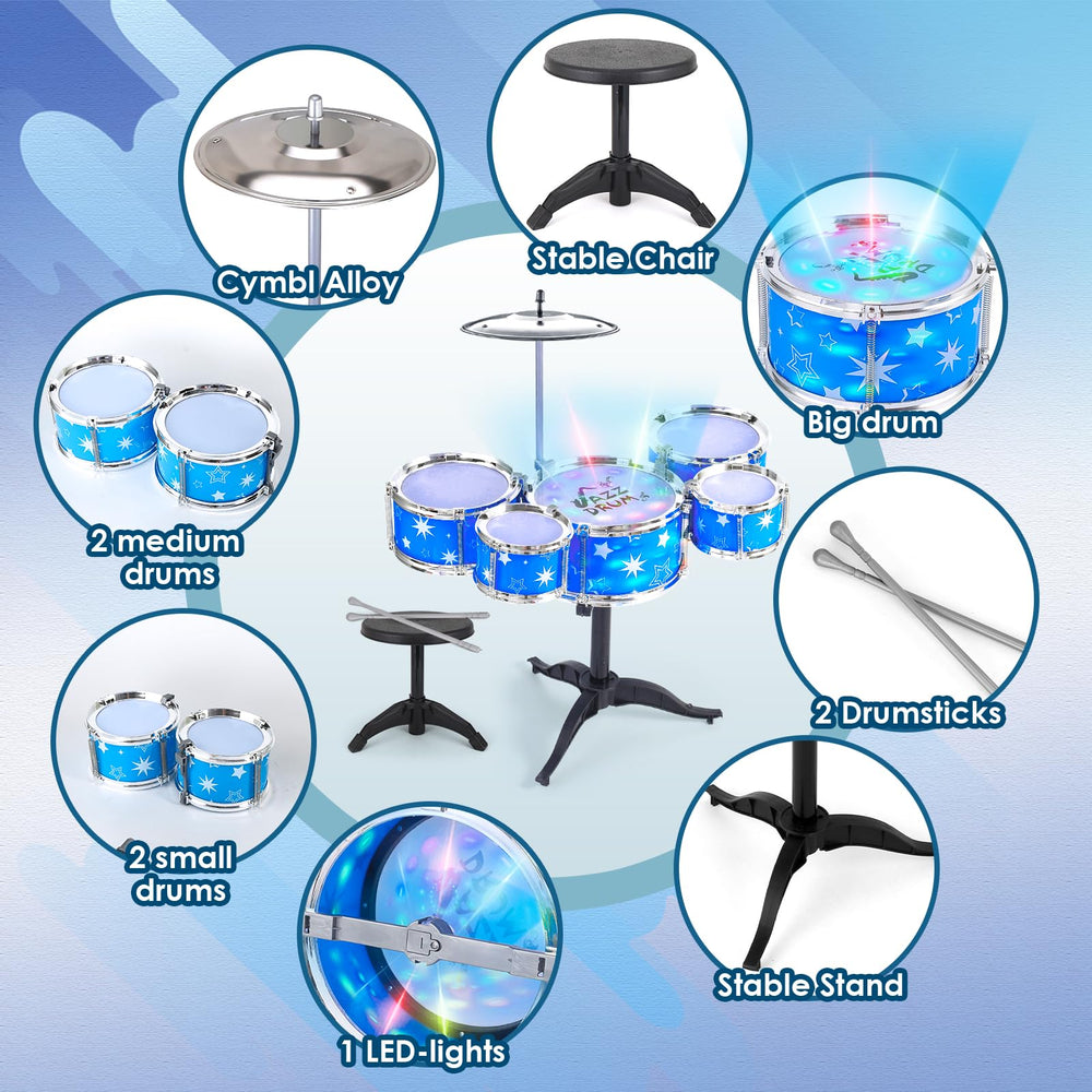 PaLeyFer drum kit two small drums perfect for tiny hands practice.