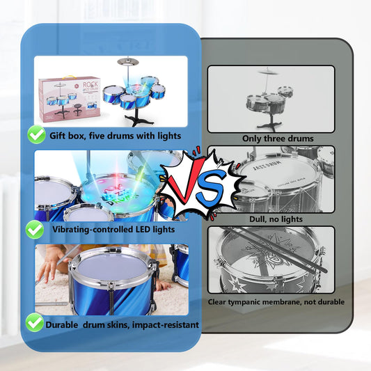 PaLeyFer drum set shown for easy, tool-free assembly