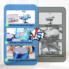 PaLeyFer drum set shown for easy, tool-free assembly
