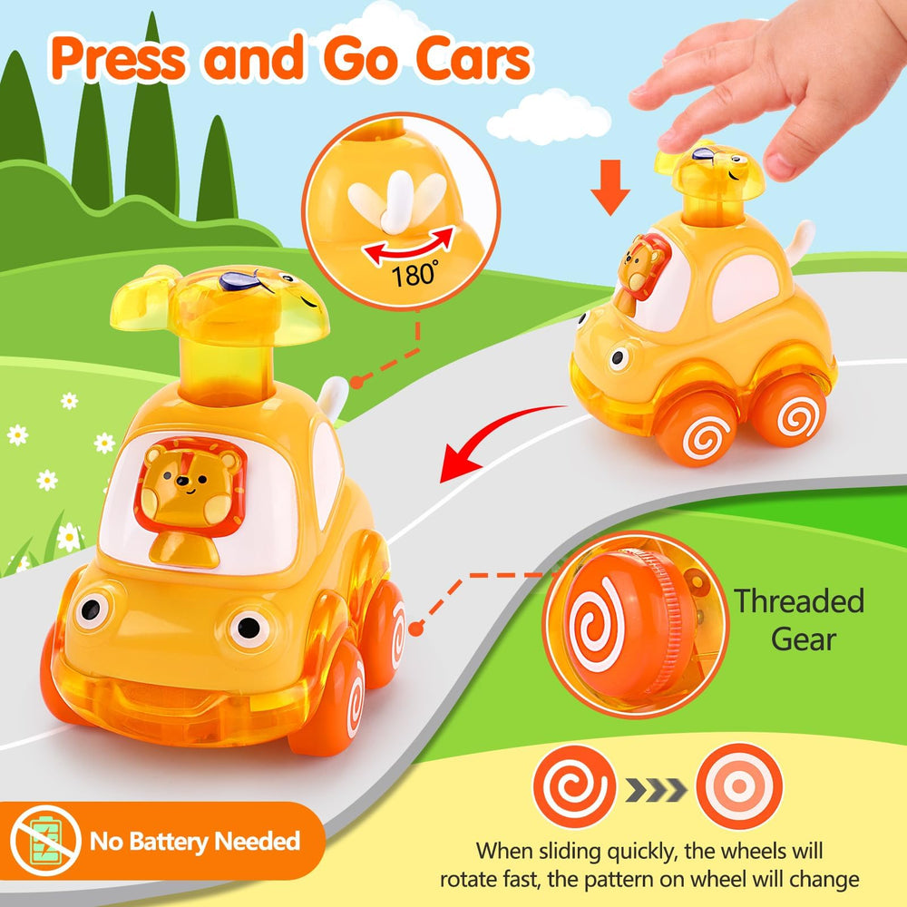Palmatte animal-driver monkey side view encourages active, imaginative play for toddlers.