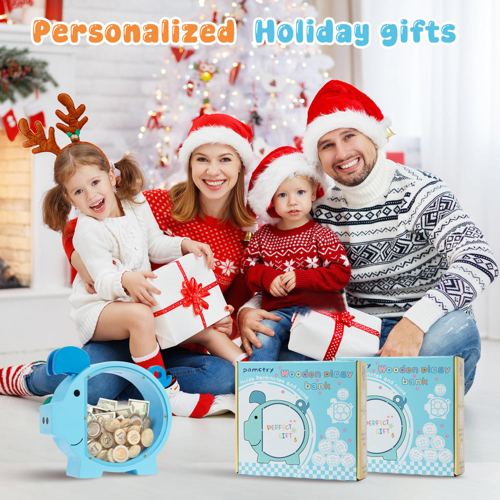 Gift-ready Pamctry Piggy Bank packaging for birthdays and holidays.