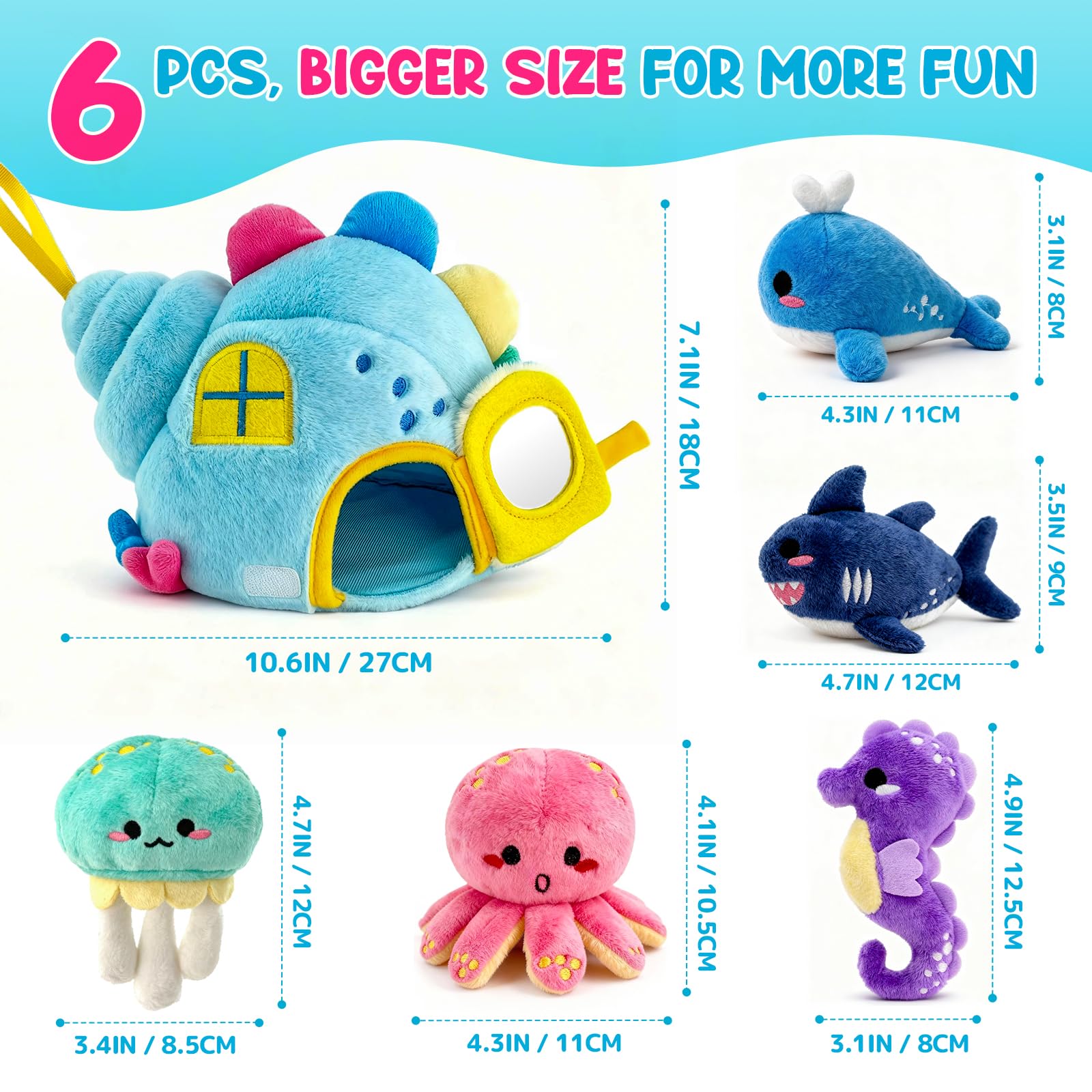 Pamexin Montessori toy rattle and mirror fosters cause-and-effect and self recognition