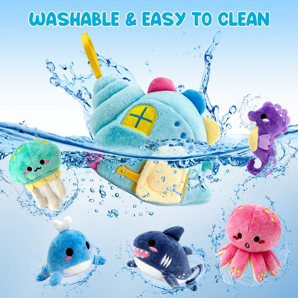 Pamexin ocean toy jellyfish aids visual tracking during gentle play