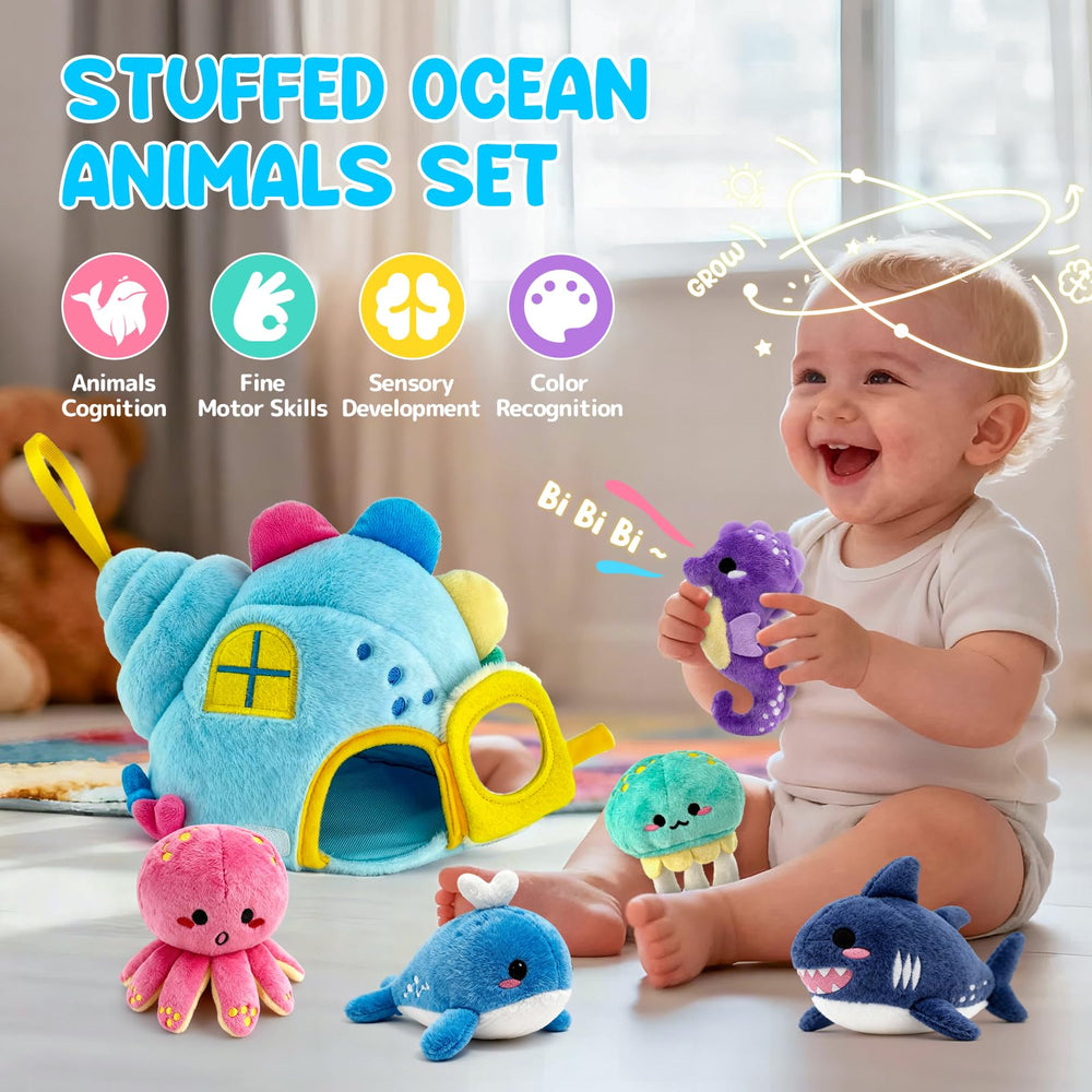 Pamexin ocean toy shark brings tactile play during sea themed sessions