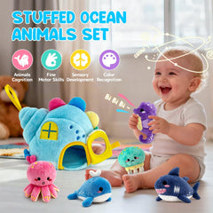Pamexin ocean toy shark brings tactile play during sea themed sessions