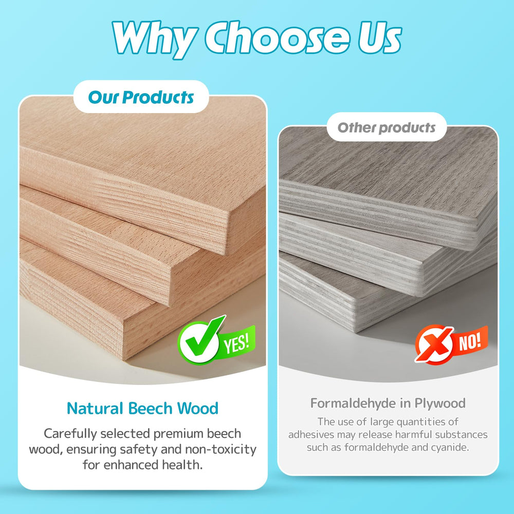 Pamexin smooth beechwood edges ensure safe hands during play.