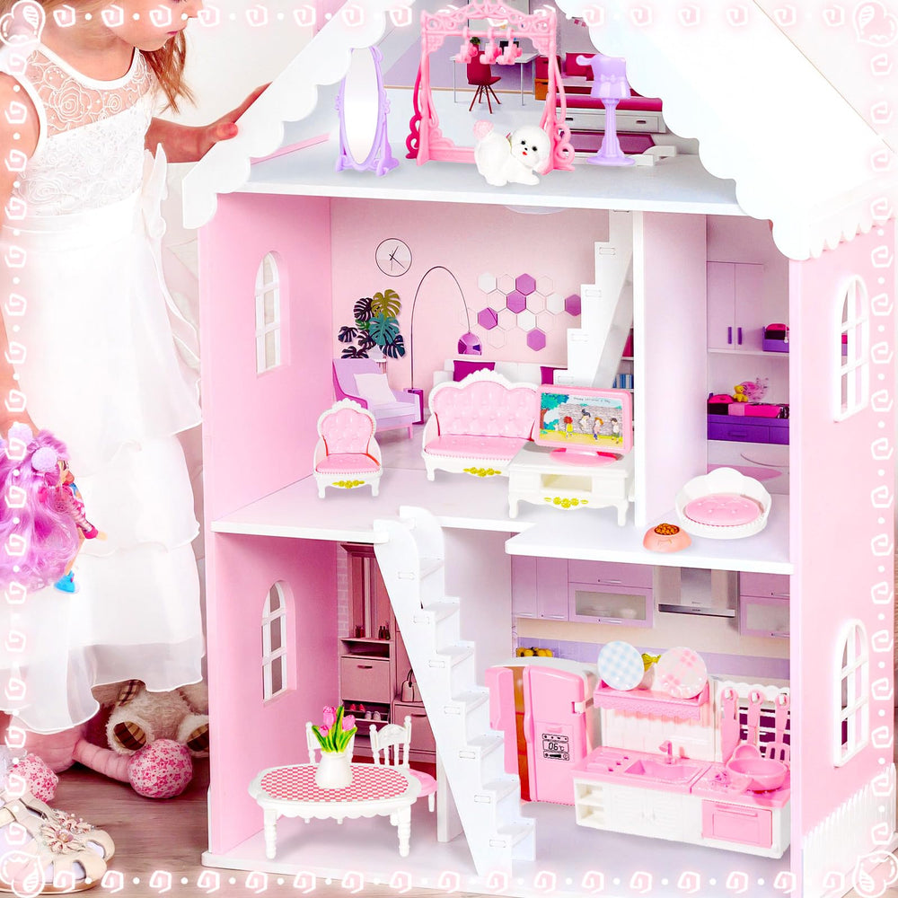 Pamonrueer 92pcs dining area for dollhouse to complete living spaces.