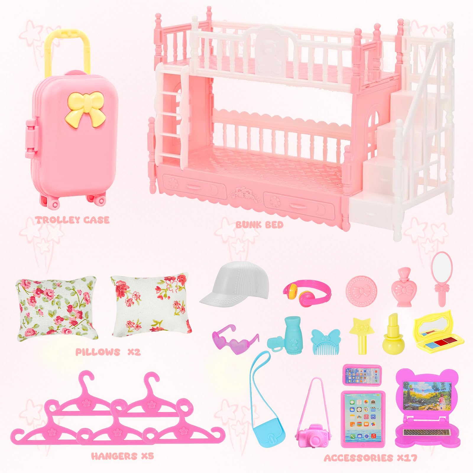 Pamonrueer pink pillows adding cozy detail to mini scenes