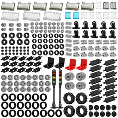Pamvava wheels and axles set for imaginative build sessions and compatible with major brands.