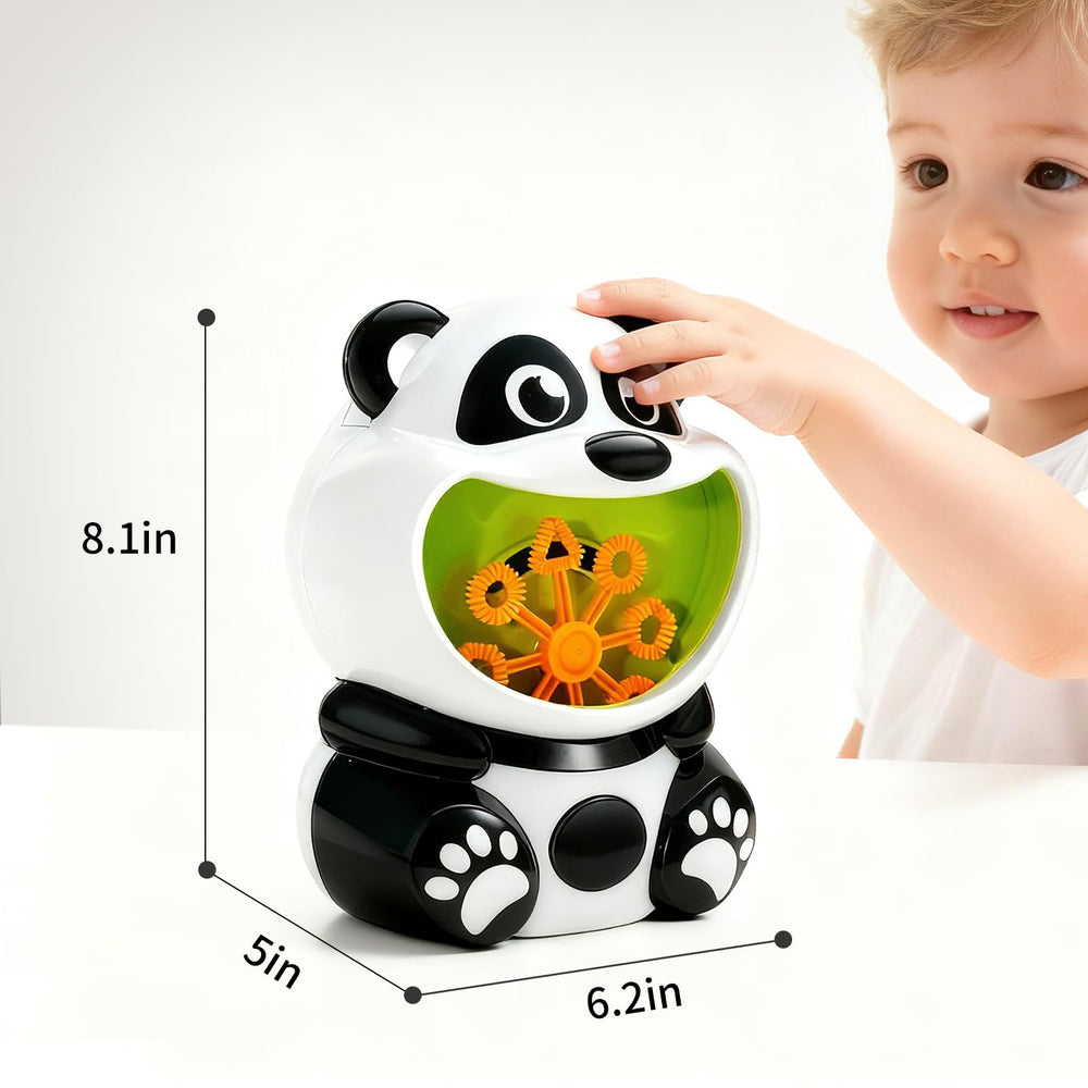 Panda Bubble Machine creates a wide bubble canopy during outdoor play.