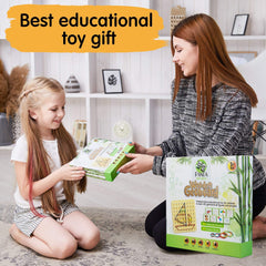 Panda Brothers 8x8 geoboard with smooth edges keeps little hands safe.