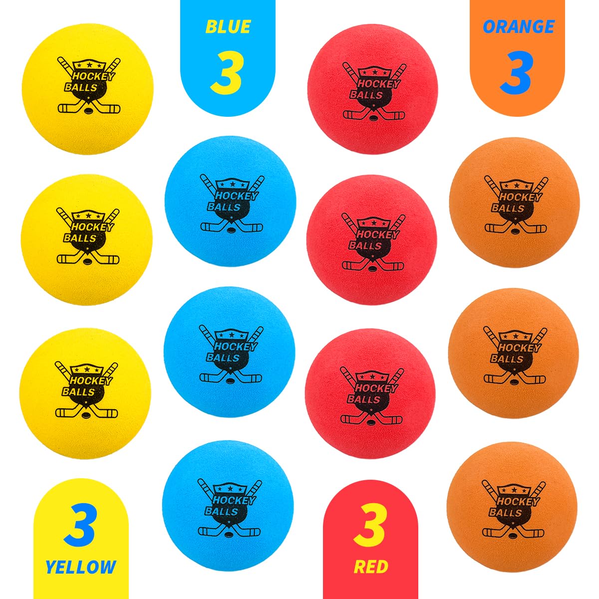 Bright-colored Pandahero balls help kids track fast shots during play.
