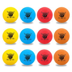 Pandahero mini knee hockey balls 12-pack in bright colors for safe indoor play.