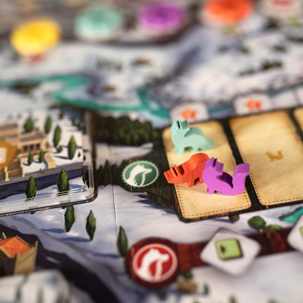 Trait tokens and sponsor cards from Pandasaurus showcase scoring opportunities.