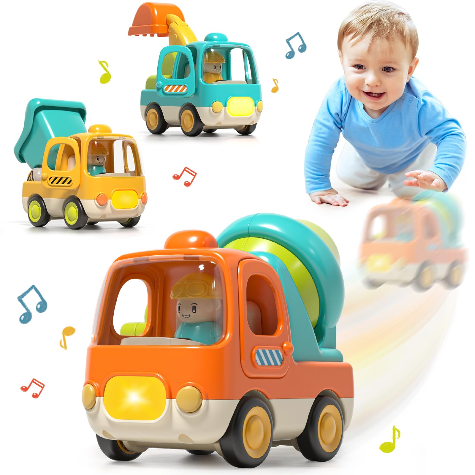 PANITU excavator push car for durable toddler play and motor-skill development