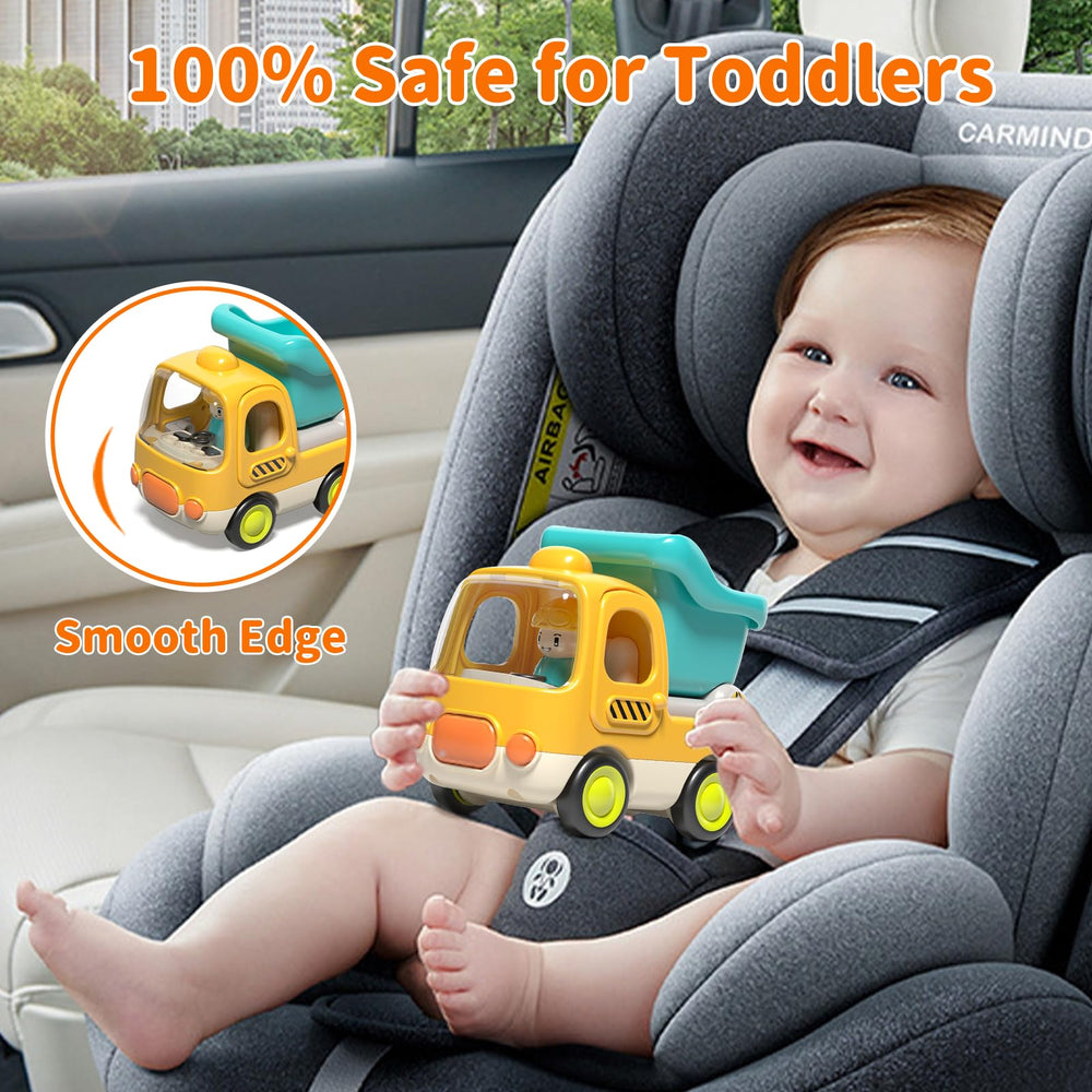 PANITU friction-powered push car runs quietly for mess-free, battery-free play