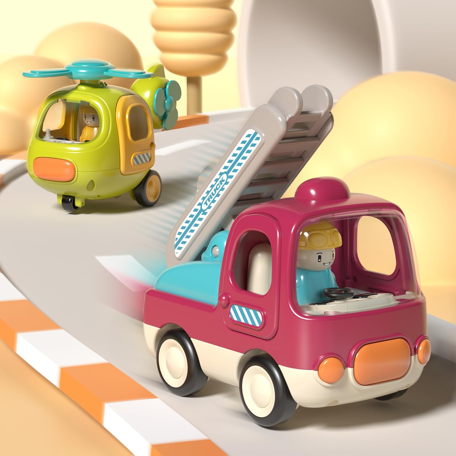PANITU friction-powered toy car delivers movement without loud batteries
