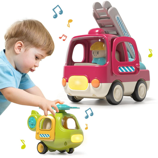 PANITU airplane push car with friction-powered motion for engaging toddler play