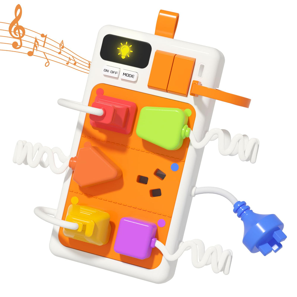 PANITU Busy Board travel toy ideal for planes and cars, encouraging on-the-go learning