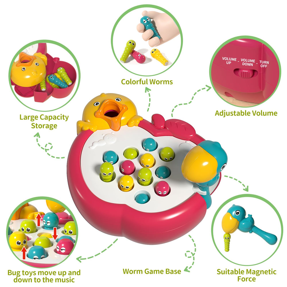PANITU yellow bird-mouth storage box helps tidy-up after play.