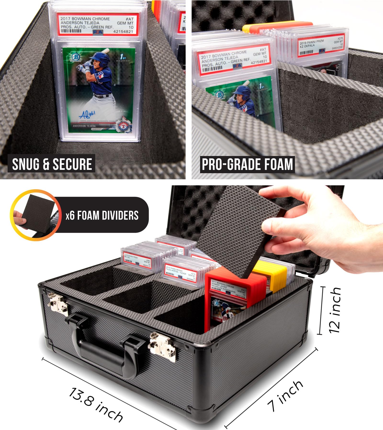 Panopply Baseball Slab Storage Case keeps baseball cards protected and organized.