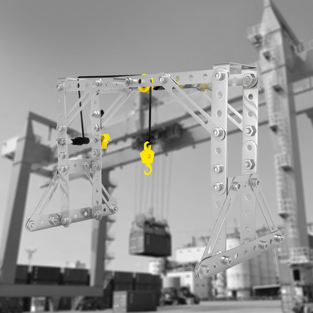 PANPAPA Frame Crane assembly with clear parts supports guided building