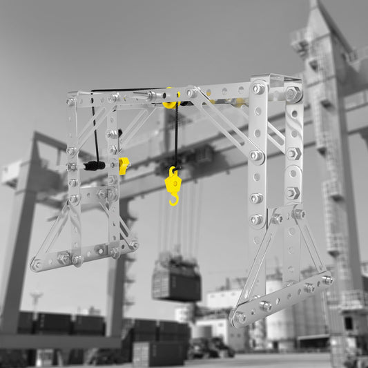 PANPAPA Frame Crane assembly with clear parts supports guided building