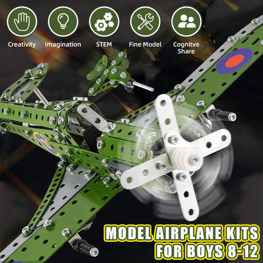 PANPAPA Mini War Plane assembled, compact display for small desks.