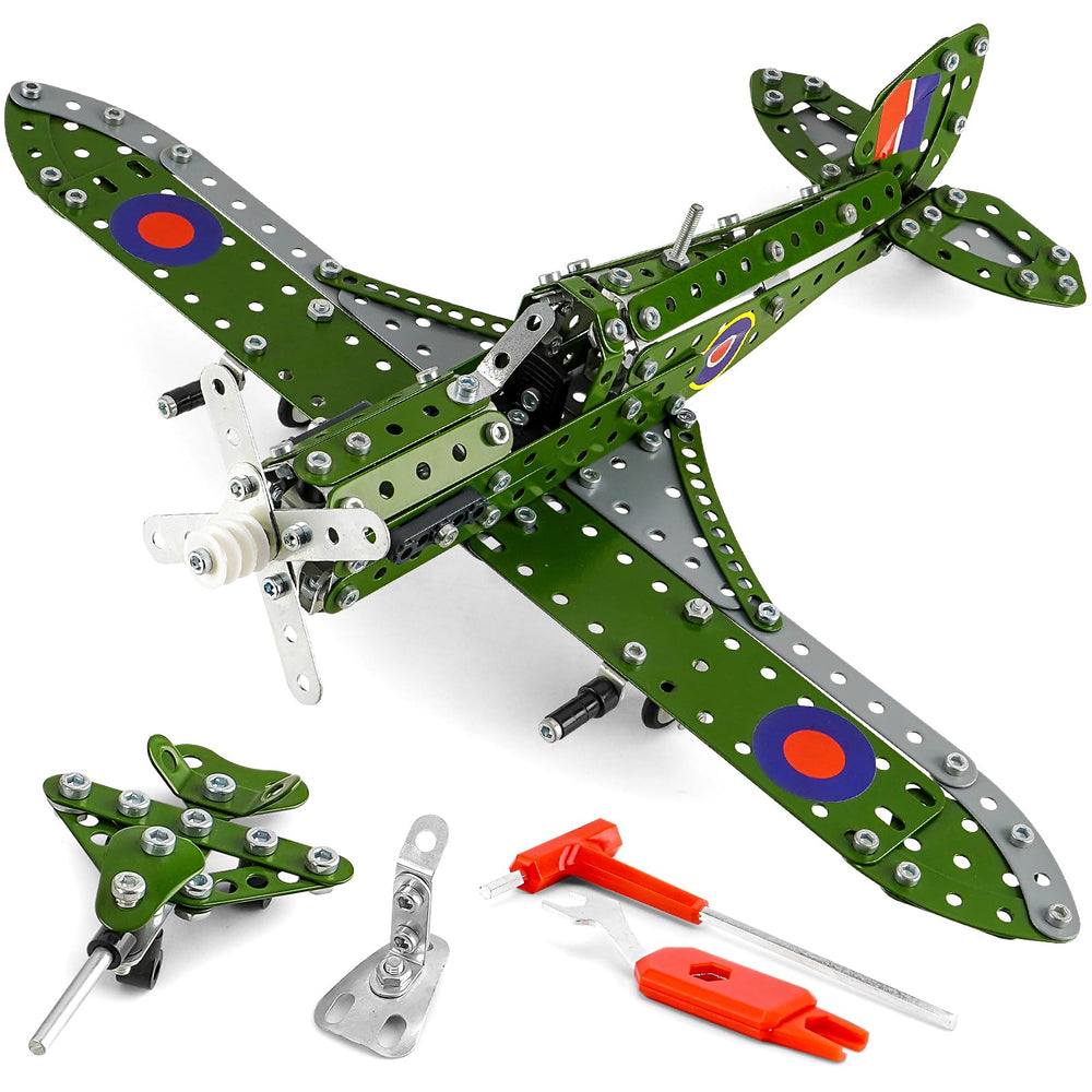 PANPAPA Model Airplane Kit Hurricane large display, ideal for desk or shelf decor.