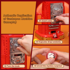 PANTASY 12 micro building blocks inside the gumball machine for creative play.